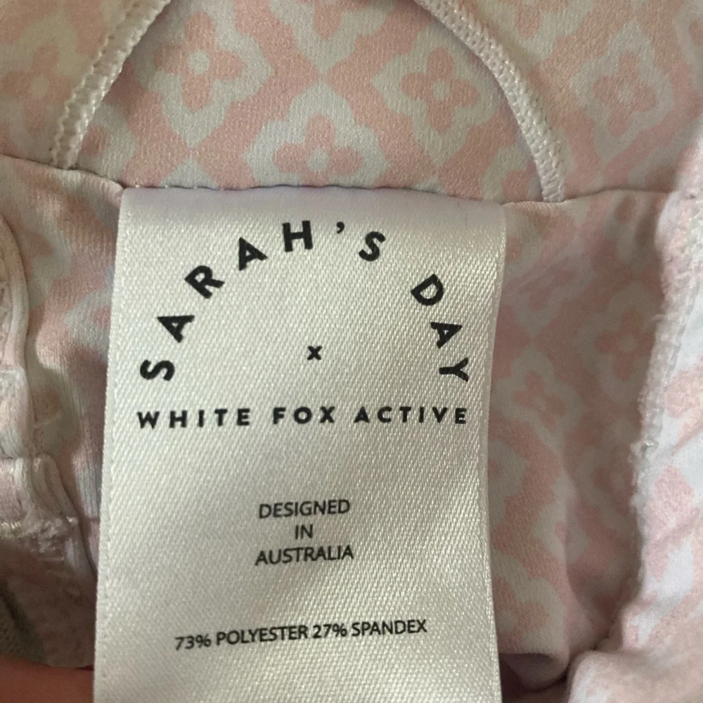Sarah’s Day x White Fox Active Sports Bra Y Back Pink Floral Size S